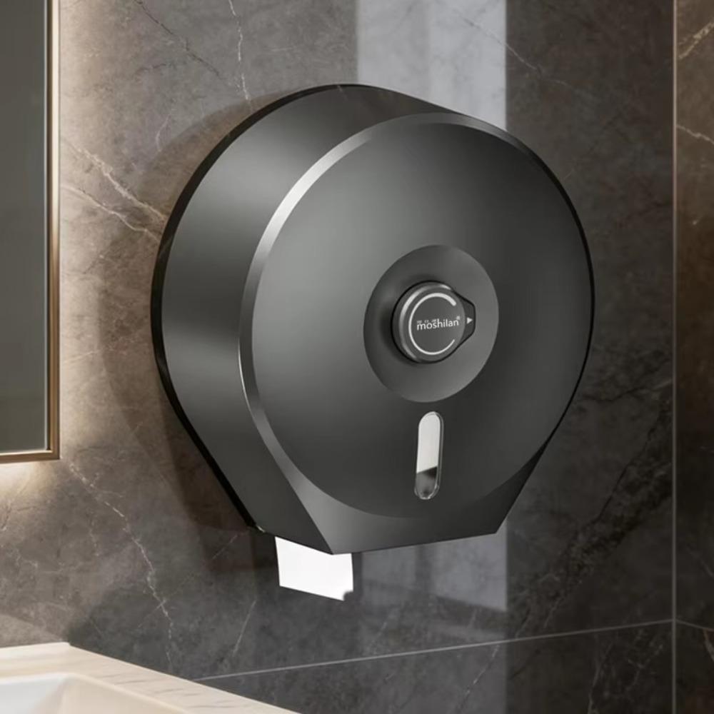 Wall Mounted Large Roll Paper Holder No Punching Toilet Paper Dispenser Hotel Room