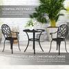 Three-Piece Elegant Aluminium Garden Set - Black