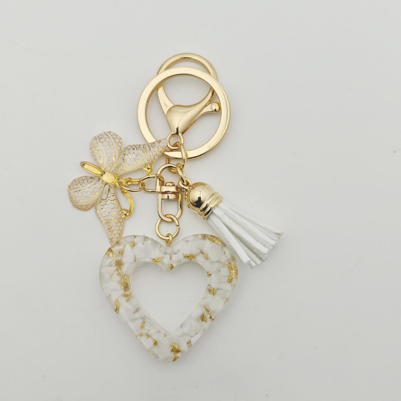 Heart-shaped Hollow-out Love Keychain One Size