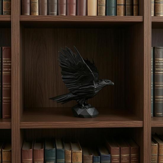 Eagle Ornament Matte Black with Stable Eagle Figure Non-Slip