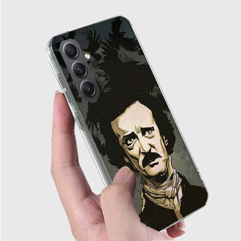 Edgar Allan Poe Phone Case for Samsung A16 A26 A36 A56 A17 A37 A57 A07 A06 A02S A03 A04S A05S Galaxy Note 20 10 A50S A71 A51 A31