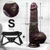 Wearable Light Beige Dildo|Realistic Flesh Texture,Multi-Sized Sliding Design|Silicone with Strong Suction Cup|Adult Sex Toy for Women,Men & Couples