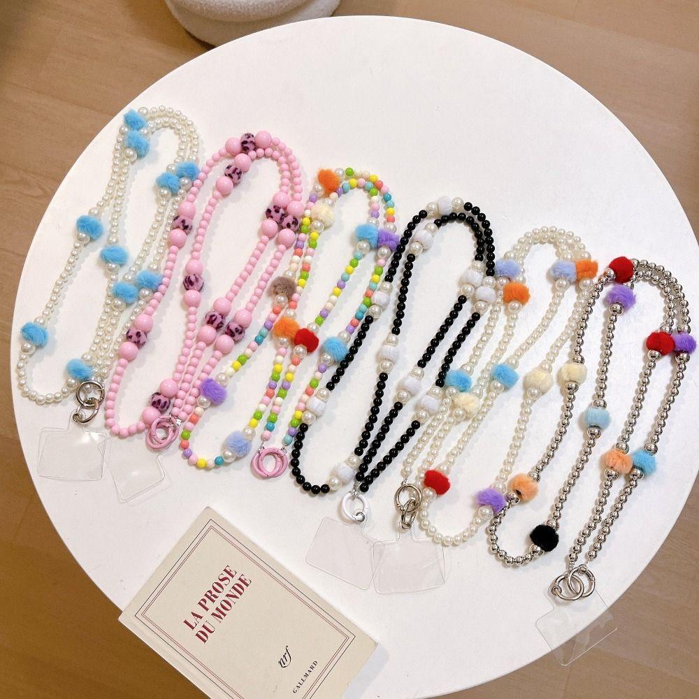 Bag Chain Crossbody Phone Strap Hairy Balls Phone Neck Straps Mobile Phone Lanyard Lanyard Patch