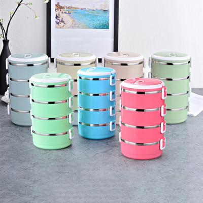Portable Thermal Lunch Box Stainless Steel Bento Picnic School Food Container