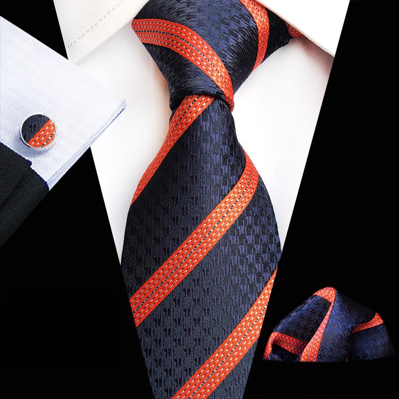 Plaid Men's Tie, Pocket Square & Cufflinks Set (3-Piece) 2025