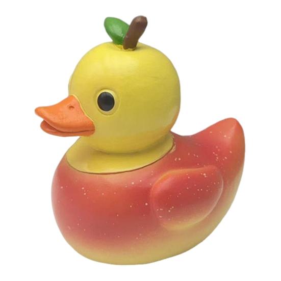 Fruit Duck Figurine Peach Pineapple Grape Strawberry Banana Resin Statue Sculpture Home Office Decoration Ornament