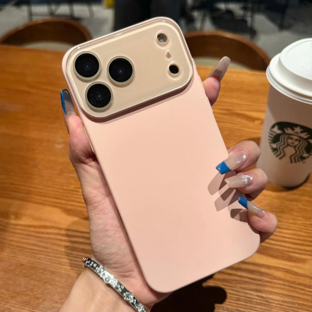 Luxury Full Glass Camera Lens Protection Matte Phone Case For iPhone 17 16 15 14 Plus 13 12 Pro Max 17Pro Air Shockproof Cover