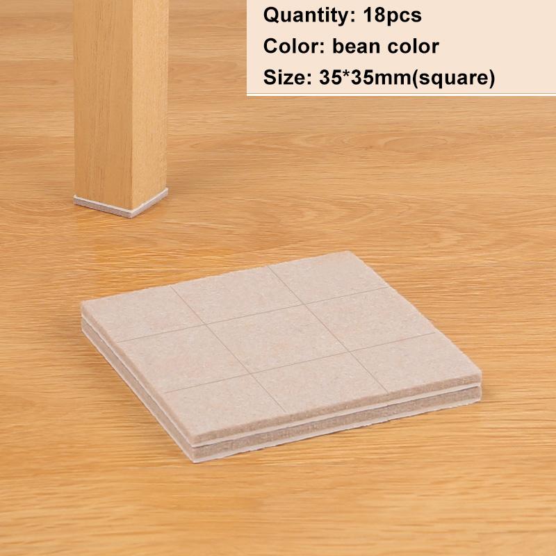 Felt Pads Furniture Feet Protector 5mm Square Table Chair Leg Stickers Cover Mats Wood Floor Protectors Bottom Anti-Slip Pads