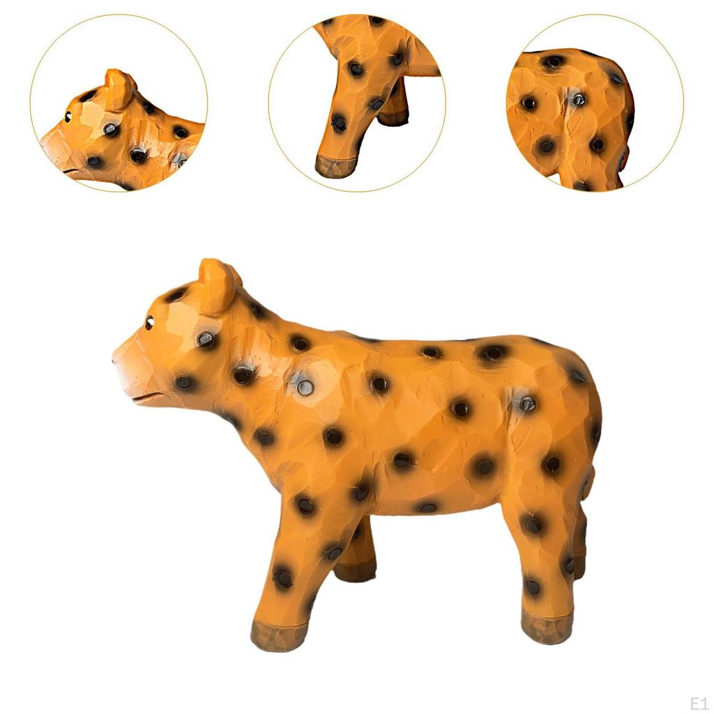 Leopard Model Resin Figurine 5.9x2.1x4.3inch Handmade Craft Multipurpose Tabletop Ornament Animal
