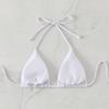 European & American Lace-Up Halter Bikini Top - Women's Beach & Hot Spring Swimwear 2025
