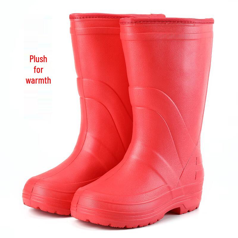 Aote Tayu Women s EVA Plush-Lined High-Top Anti-Slip Waterproof Rain Boots Model 903