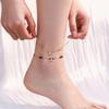 Elegant 18K Gold-Plated Natural Stone Bracelet and Anklet - Colorful, High-End Feel, Durable Titanium Steel, Non-Fading. Perfect for Women.