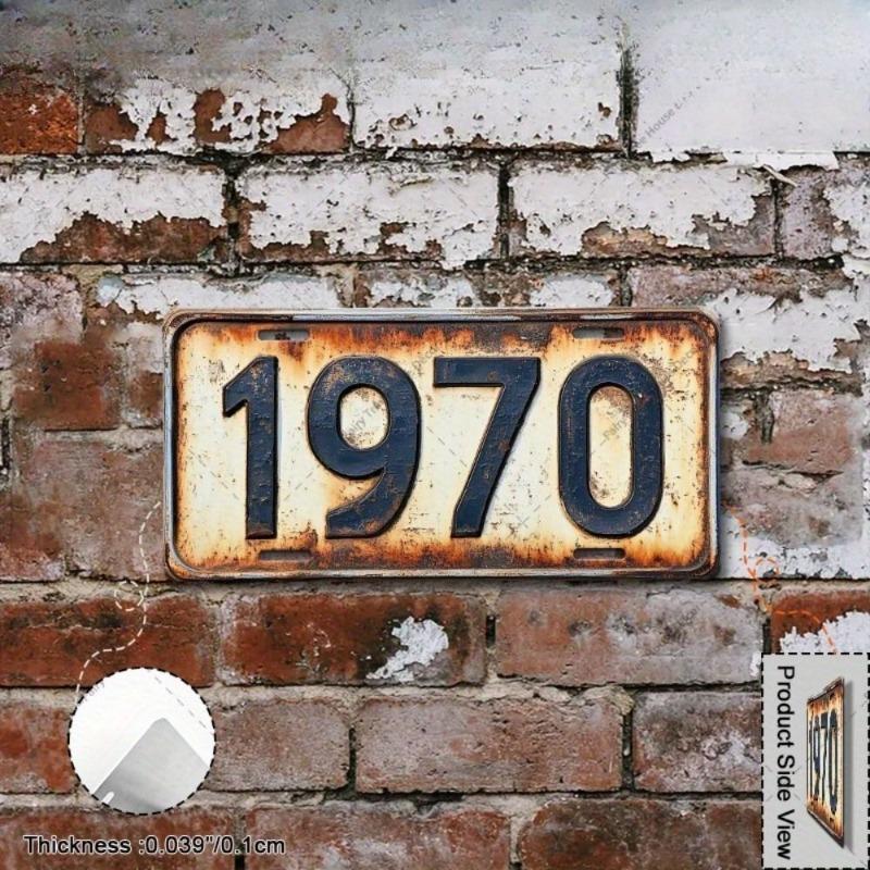 Motorcycle Souvenir License Plate, Metal Auto Wall Decor 15x30cm