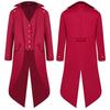 Mens Steampunk Retro Tailcoat Jacket Gothic Victorian Frock Coat Carnival Costume