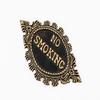 Luxury Handcrafted No Smoking Sign Plate Solid Brass Engraved Plaque Elegant Home Office Decor
