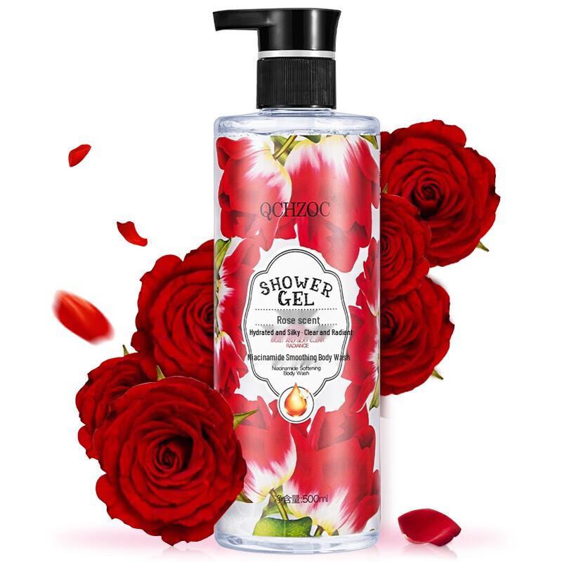 QCHZOC Floral Rose Niacinamide Brightening Shower Gel
