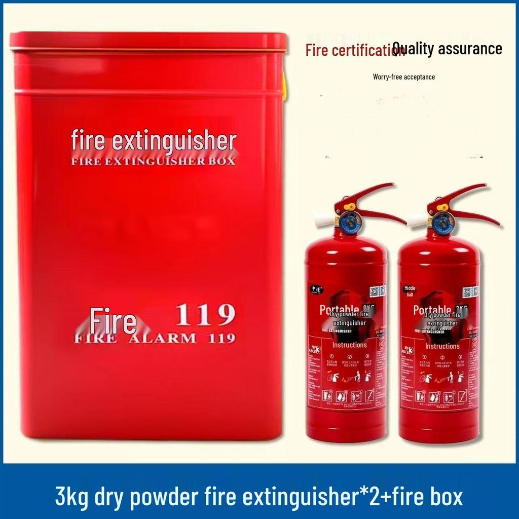 4kg Portable Fire Extinguisher Set - 2-Pack for Schools and Factories