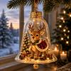 Ornamento Storia di Natale Pendente Luminoso Albero di Natale Ornamento Babbo Natale Ornamento di Natale Delicato a Forma di Campanella Per le Festività