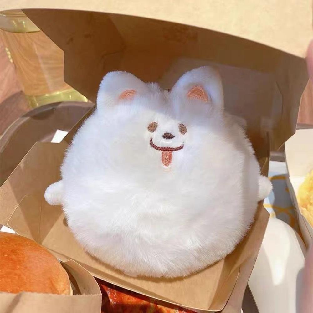 Animal Samoyed Plush Keyring Dog Samoyed Doll Plush Keychain Samoyed Plush Pendant  Kid Girl Boy