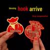 Strong No-Damage Red Adhesive Wedding Hooks with Double Happiness Fu Character