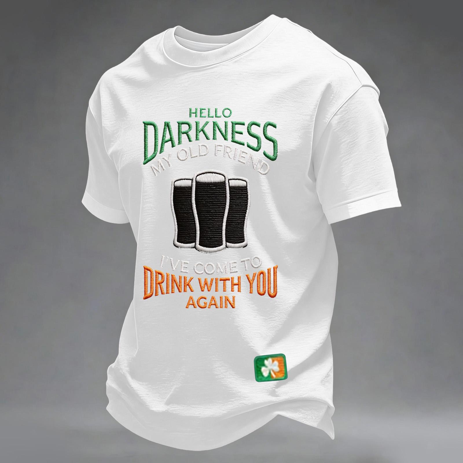 Летняя мужская повседневная футболка с коротким рукавом, отложным воротником и пуговицами, градиентной расцветки XL белый