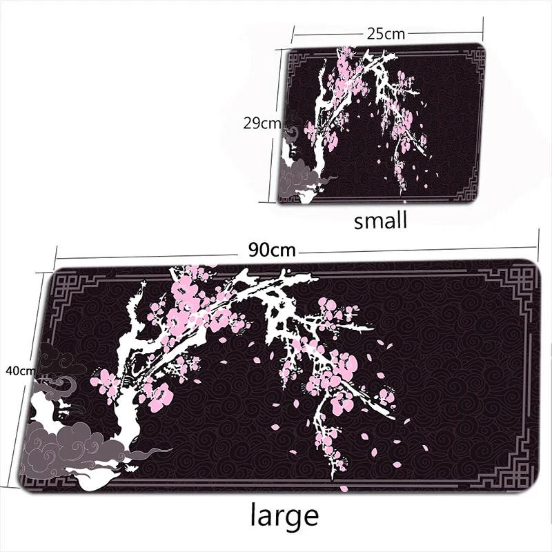Cherry Blossom Mouse Pad Large Computer Office Game Table Mat XXL 90x40 Rubber Anti-slip Gaming Keyboard Mousepad Long Desk Pads