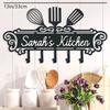 Custom Metal Wall Hook Key Holder for Kitchen, Mother's Day Gift for Grandma, Farmhouse Decor