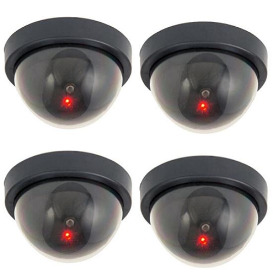 Fake Dummy Surveillance Home Dome Security Camera CCTV with Red Flashing Light