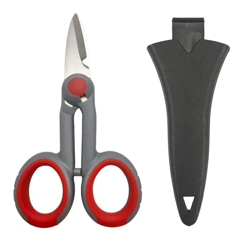 New 420 Stainless Steel Fishing Scissors Accessories Electrician's Scissors Cutting Cables Stripping Wires Cutting Insulators
