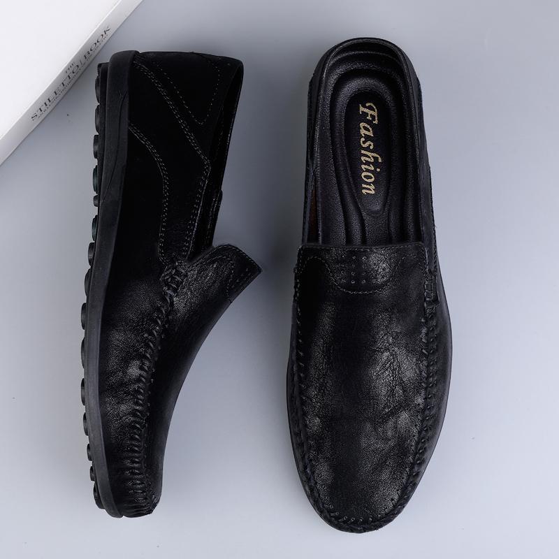 Модные мужские мокасины из нубука — фото 5