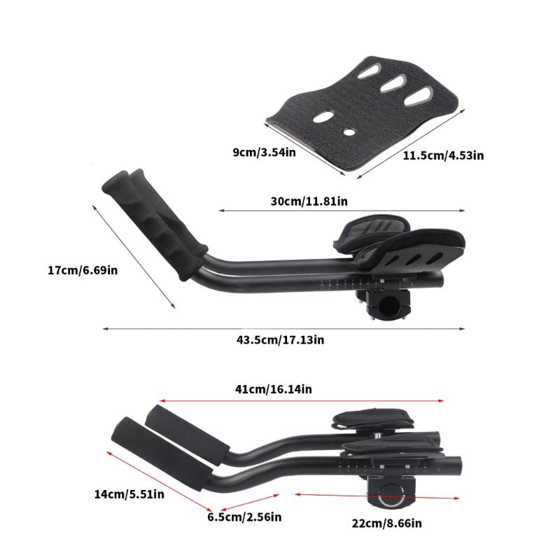 Lega di Alluminio Manubrio Triathlon Poggiamani Poggibraccio Bici da Strada Poggiamani Manubrio Bici da Montagna Asta Poggiamani Accessori Ciclismo