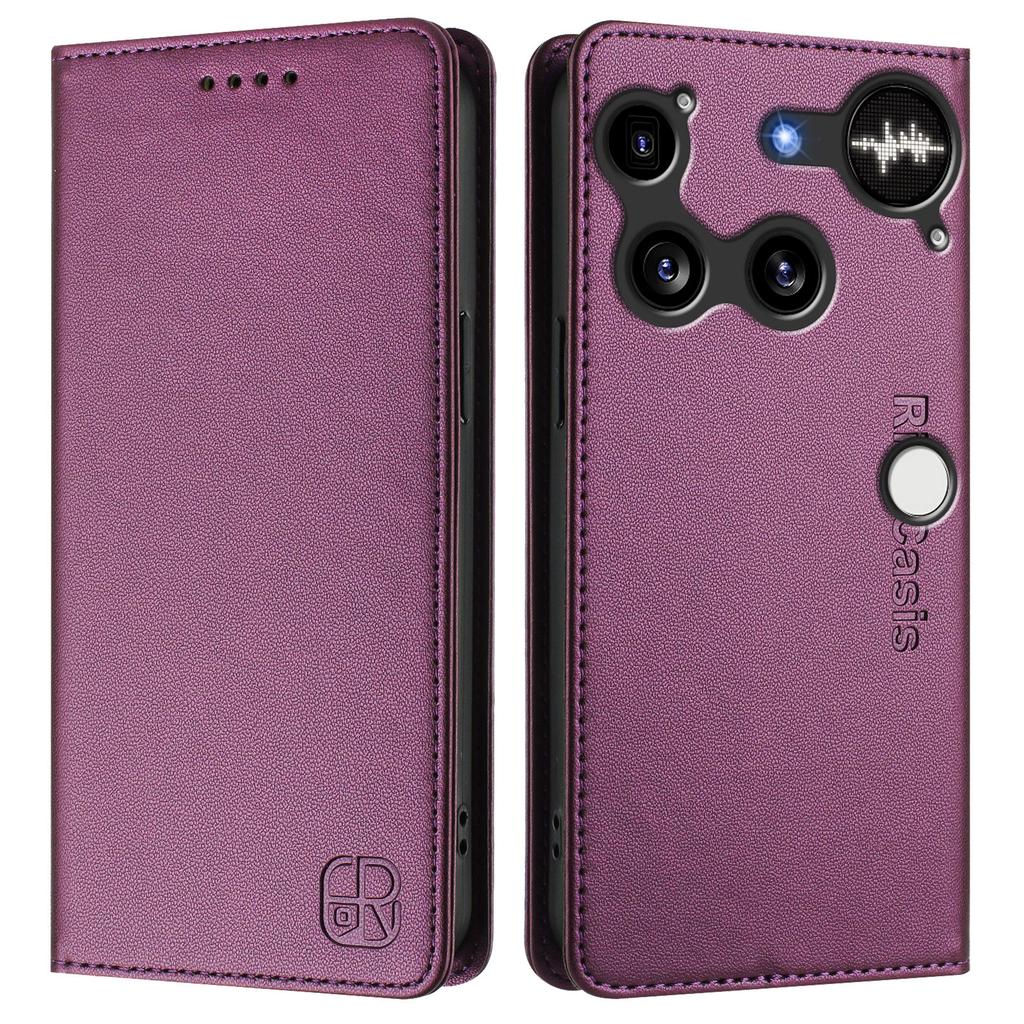 For Nothing Phone (3) 5G Leather Case RINACASIS RC01 Phone Cover with RFID Blocking Wallet Stand