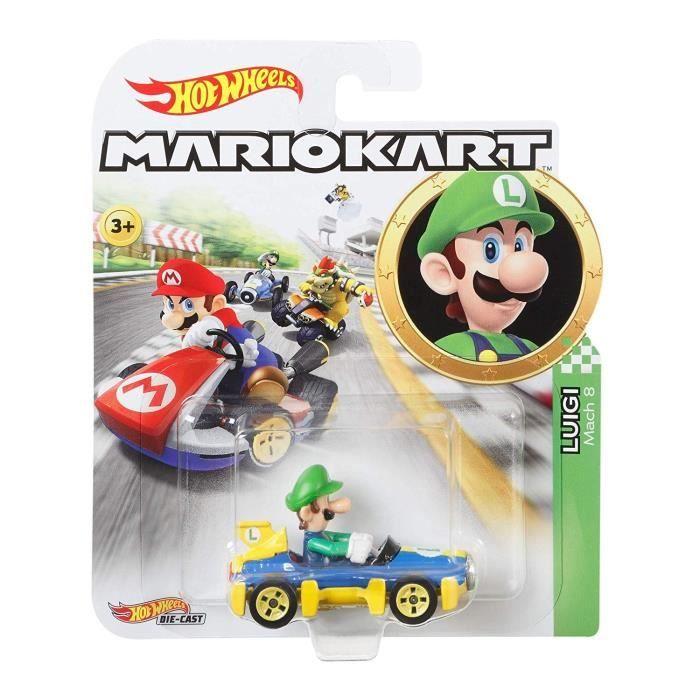Véhicule miniature - hot wheels - luigi - mario - 3 ans et + - échelle 1/64