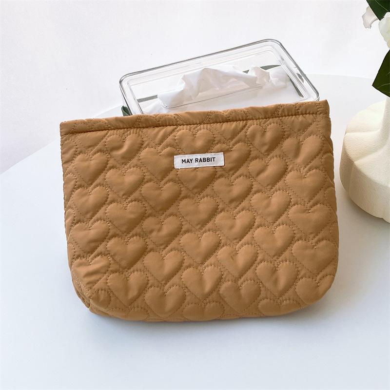 Cotton Love Cosmetic Bag Makeup Bag Clutch Make Up Pouch Portable Large Capacity Travel Toiletries Storage Bag Organizer