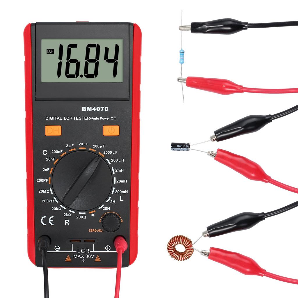 Proster Digital Capacitance LCR Continuity LCD Capacitor Auto Discharge Storage Pocket Meter, Meter, Inductance, Capacitance, Resistance, Diode,