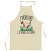 Kitchen Apron - Planetee - "Couple Dance, I Can't" Pattern - Thick Cotton - Printed In France