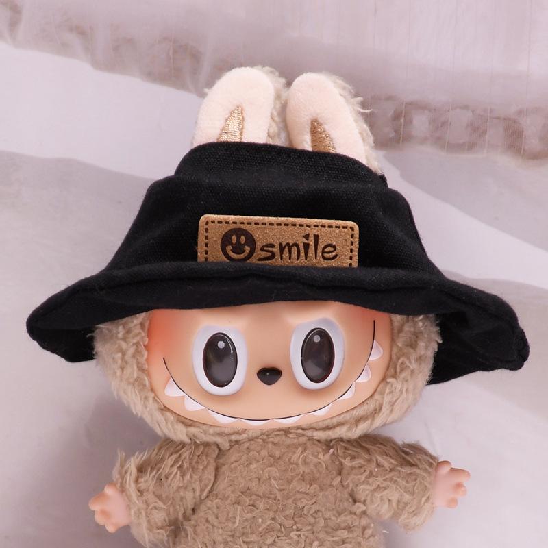 

17см Подвеска-шляпа Лабубу: Аксессуар для одежды/Брелок для ключей/Шарм для наплечной сумки/Стакан для воды Smile Black Hat
