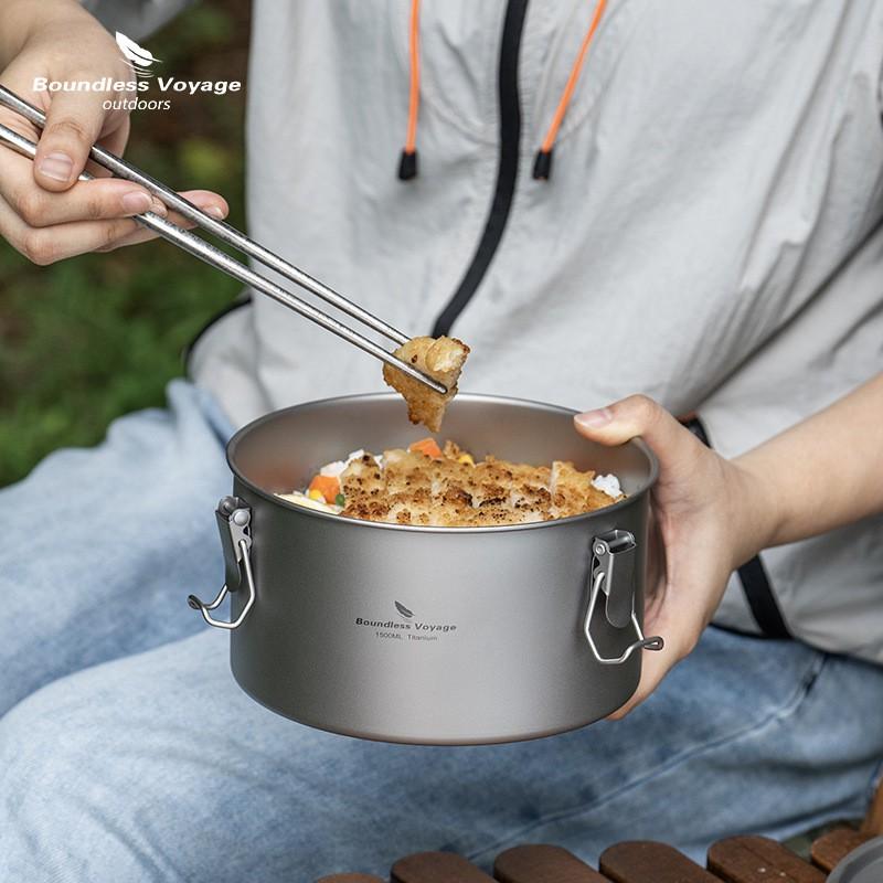 Titanium Food Storage Container Leakproof Lunch Box Outdoor Home Office Adult Use 900ml 1500ml