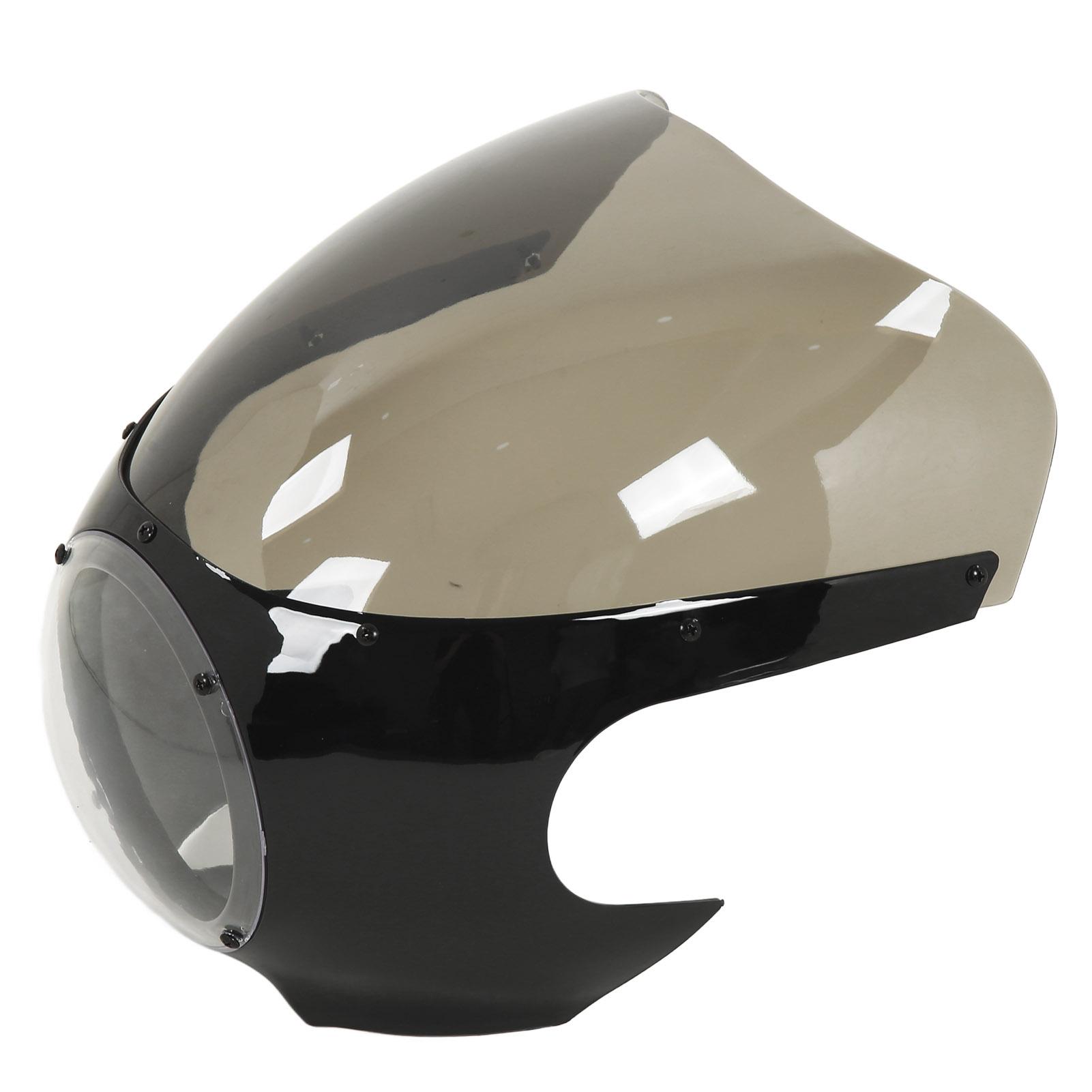 

7in Headlight Fairing Screen ABS Glass Windshield Mask Cover for Round Headlights Motorcycle Smoky