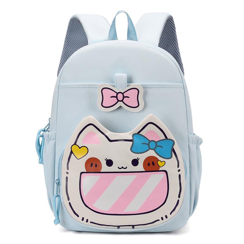 Cute Cat Cartoon School Backpack For Children Stylish And Functional For Everyday Use