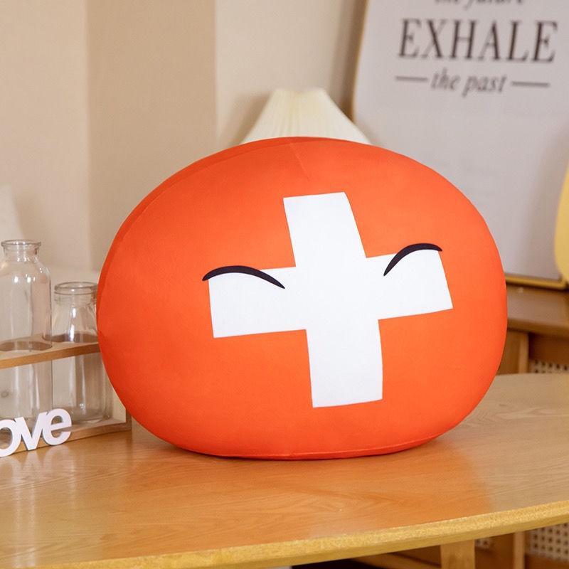 Polandball National Ball Peripheral China Soviet Union Dumpling Pillow Anime Peripheral Figurine Doll Secondary Element Cute