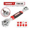 3pc 360° Rotation Double Head Wrench 52 In 1 Multi-tool Wrench 8-19mm Universal Socket Wrench Hand Tool For Furniture/Car Repair