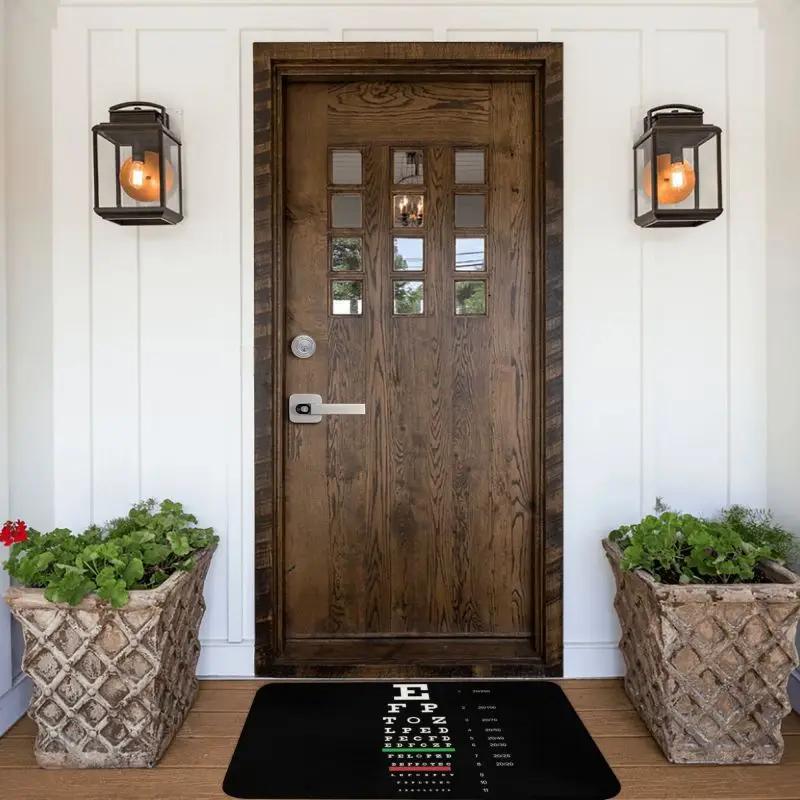 Snellen Eye Chart Front Floor Door Entrance Mat Outdoor Optometrist Optician Kitchen Bathroom Doormat Garage Carpet Rug