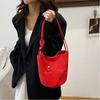 Fashion Solid Color Suede Bucket Bags Large Capacity Buckle Shoulder Bag Tote Bag Women