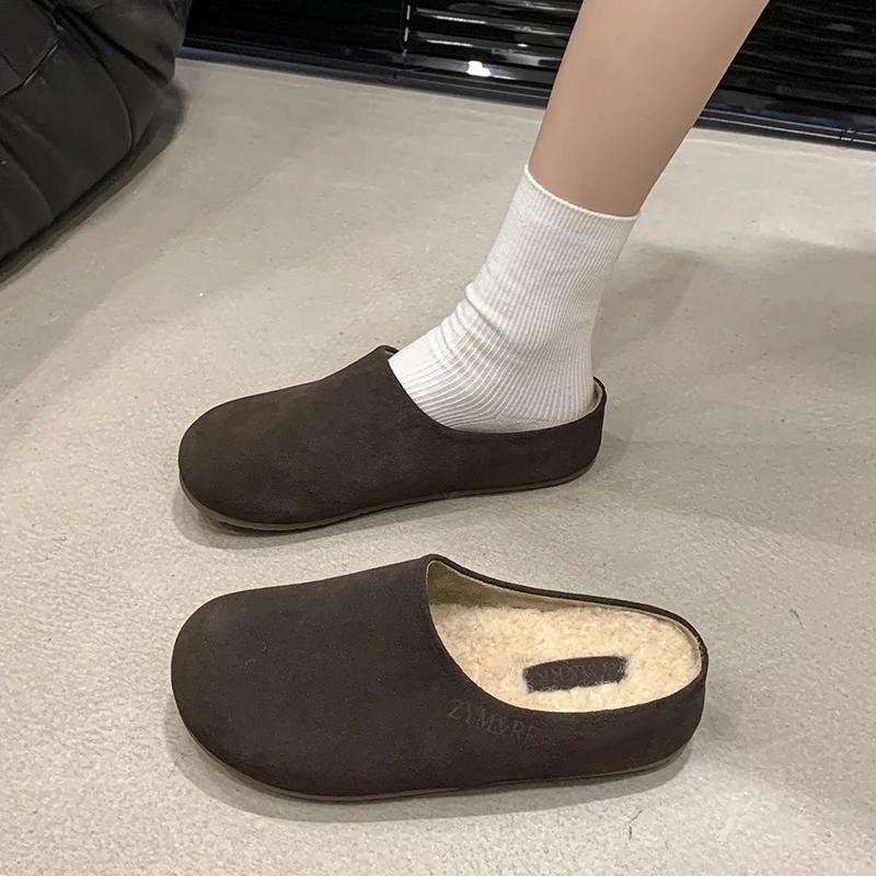 

Slipper Korean-style Vintage Thick-soled Mule Women - Elegant And Versatile Outdoor Slip-on Half Slippers, New Trendy Design 40 чёрный