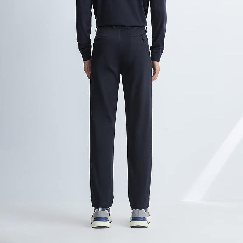 HLA Men's Light Business Casual Pants with Embroidered Lettering