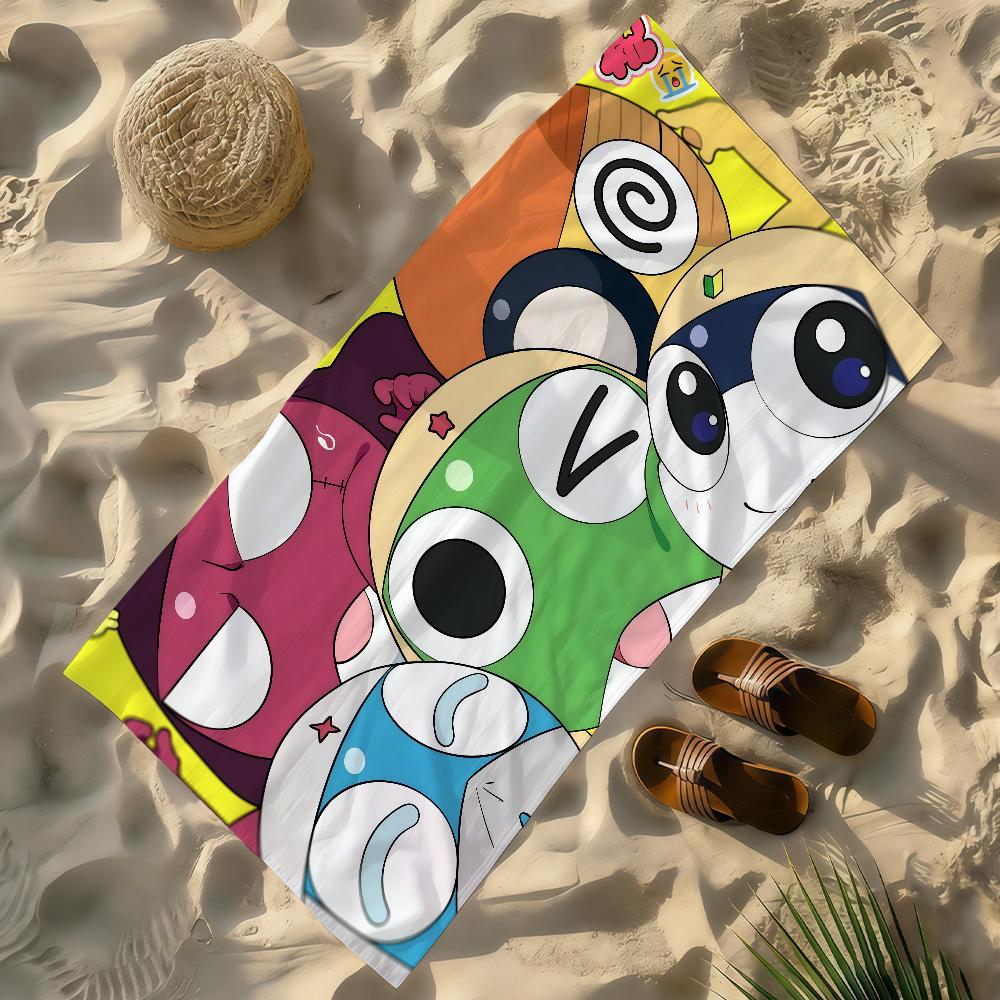 Keroro Gunsou Frog Towel Soft Lightweight Anti-Sand Large Beach Towel Quick-Drying Bath Sports Family