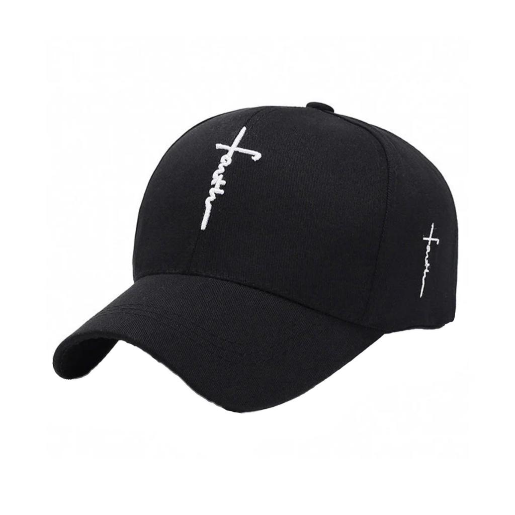 Embroidered Cross Casual Baseball Cap Men's Women's Youth Adjustable Hat