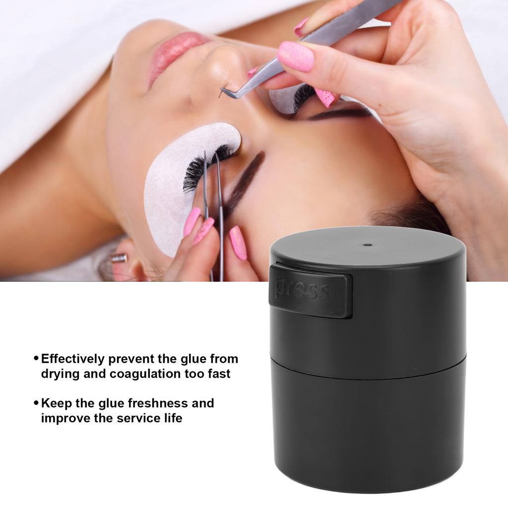 Eyelash Glue Storage Box Negative Pressure Large Capacity Lash Extension Adhesive Container Jar