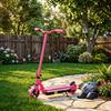Electric Scooter for Kids 6-14 Years, with Colourful Lights, Pink
